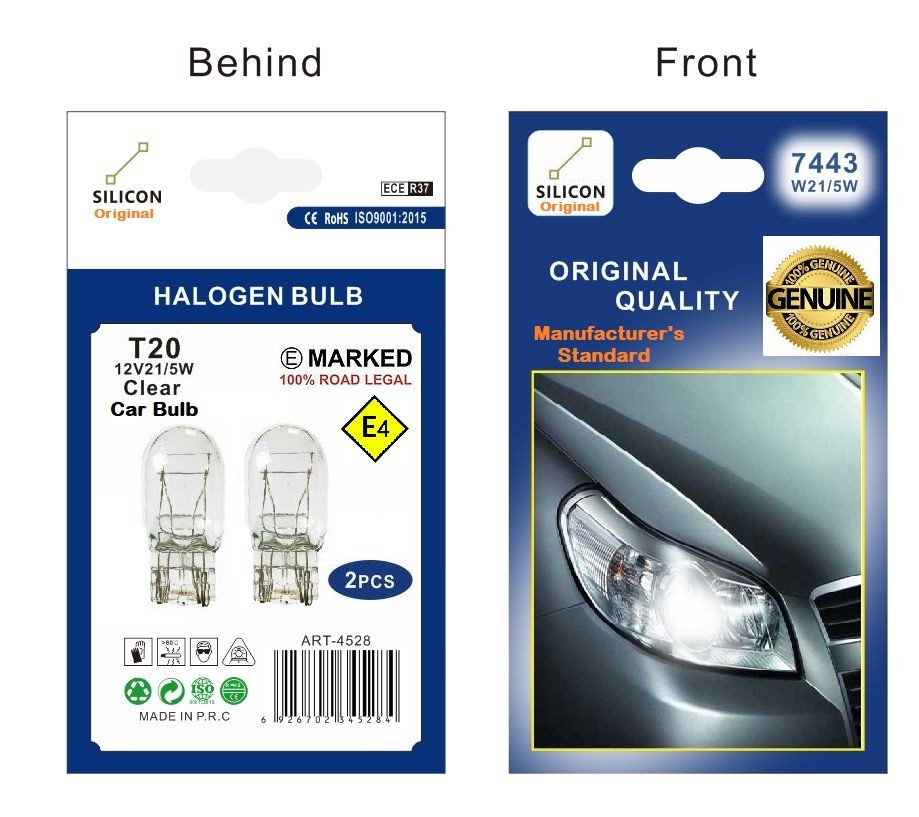 Silicon T20 Replacement Car Vehicle 580 Capless Bulb 12v 21/5w 10 Pack